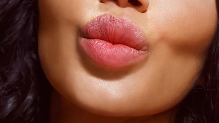 Beautiful lips   Close up Natural Beauty Portrait