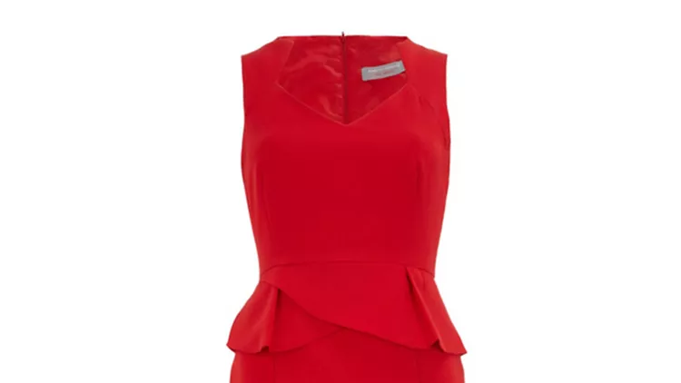 Κόκκινο peplum φόρεμα, Τιμή: 35 ευρώ, dorothyperkins.com