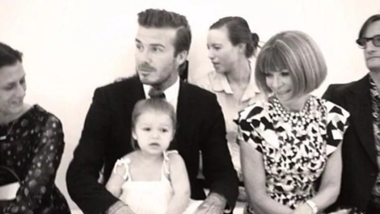 David και Harper Beckham: Στο front row του show της Victoria Beckham