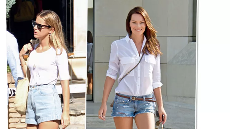 Τζιν shorts: Πώς τα φόρεσαν οι celebrities στις αρχές του φθινοπώρου;