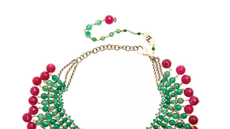 Κολιέ “Orchidea jade & agate” Rosantica, 486€, Matches Fashion  