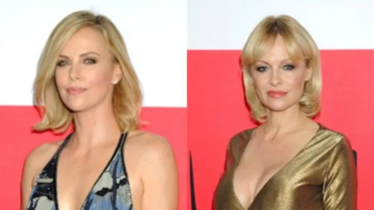 Charlize Theron και Pamela Anderson στην πρεμιέρα του "Gunman"