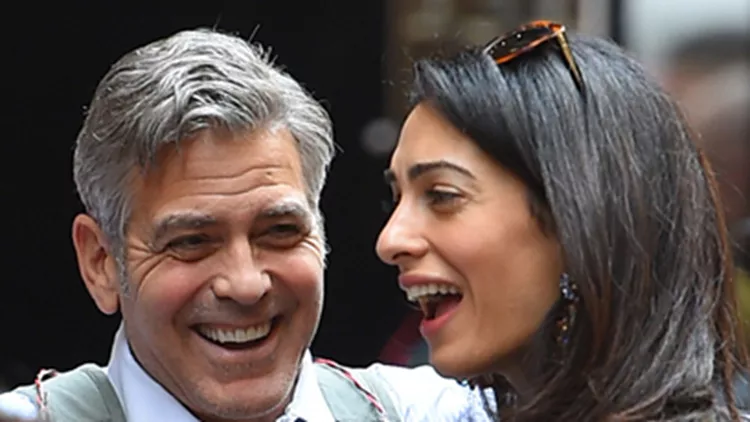 Η Amal Alamuddin και ο George Clooney στα γυρίσματα της νέας του ταινίας