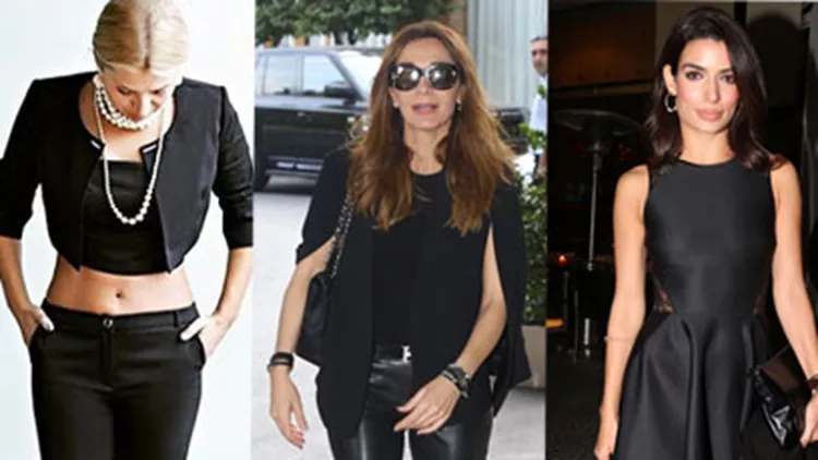 Total black: Οι επώνυμες Ελληνίδες επιλέγουν το μαύρο χρώμα