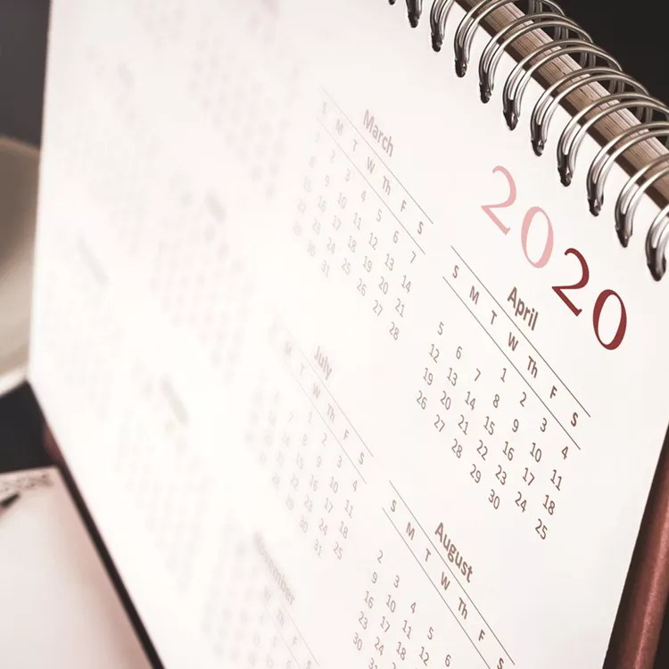 Desktop calendar 2020