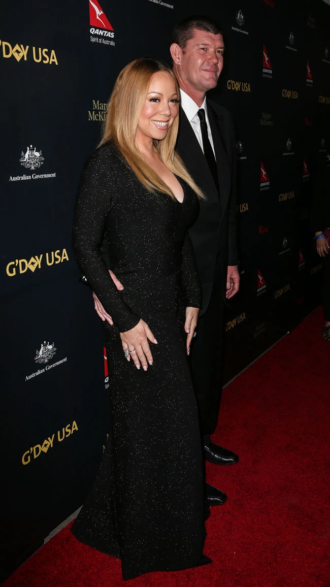 LOS ANGELES, CA, USA - JANUARY 28: Singer Mariah Carey and fiance James Packer arrive at the 2016 G'Day USA Los Angeles Gala held at Vibiana on January 28, 2016 in Los Angeles, California, United States. (Photo by Image Press/Splash News) Pictured: Mariah Carey, James Packer Ref: SPL1216954 280116 Picture by: Image Press / Splash News Splash News and Pictures Los Angeles:310-821-2666 New York: 212-619-2666 London: 870-934-2666 photodesk@splashnews.com 
