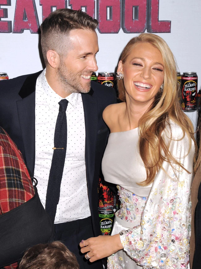 Celebrities attends the New York Fan Event for "Deadpool" Held @ AMC Empire Times Square, New York City, NY. February 8, 2016. © Carmen Valdes/Photo Image Press/Splash News? Pictured: Ryan Reynolds & Blake Lively Ref: SPL1222215 080216 Picture by: Photo Image Press / Splash News Splash News and Pictures Los Angeles: 310-821-2666 New York: 212-619-2666 London: 870-934-2666 photodesk@splashnews.com 