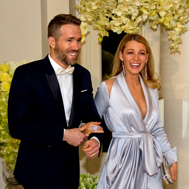 Actor Ryan Reynolds, left, and Actress Blake Lively, right, arrive for the State Dinner in honor of Prime Minister Trudeau and Mrs. Sophie Grégoire Trudeau of Canada at the White House in Washington, DC, USA, on Thursday, March 10, 2016. Photo by Ron Sachs/CNP/Pool/ABACAPRESS.COM | 538425_003 Washington Etats-Unis United States