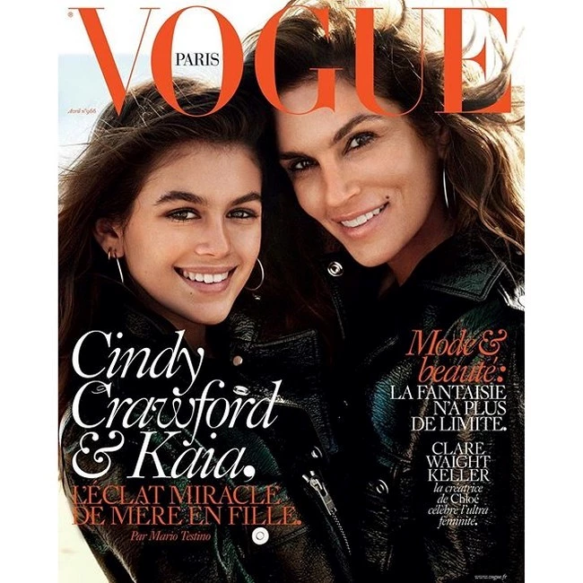 Cindy Crawford: Με την κόρη της στο εξώφυλλο της Vogue