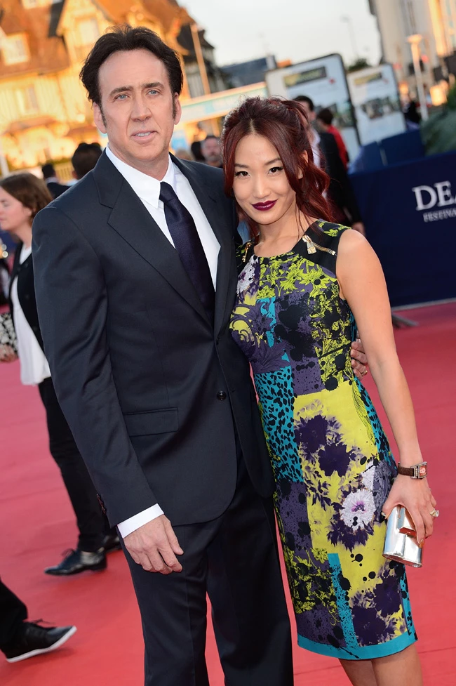 Nicolas Cage and wife Alice Kim attending the screening of 'Joe' as part of the 39th Deauville American Film Festival in Deauville, France on September 2, 2013. Photo by Nicolas Briquet/ABACAPRESS.COM | 408141_007 Deauville France