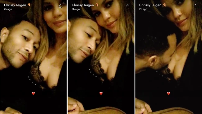 Chrissy Teigen - John Legend: Η πιο προσωπική τους στιγμή στην κάμερα του Snapchat