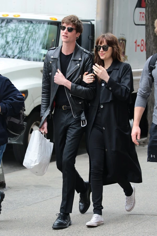 Dakota Johnson with boyfriend Matthew Hitt seen out and about East Village New York May 2, 2016. Pictured: Dakota Johnson, Matthew Hitt Ref: SPL1273517 020516 Picture by: Splash News Splash News and Pictures Los Angeles:310-821-2666 New York: 212-619-2666 London: 870-934-2666 photodesk@splashnews.com 