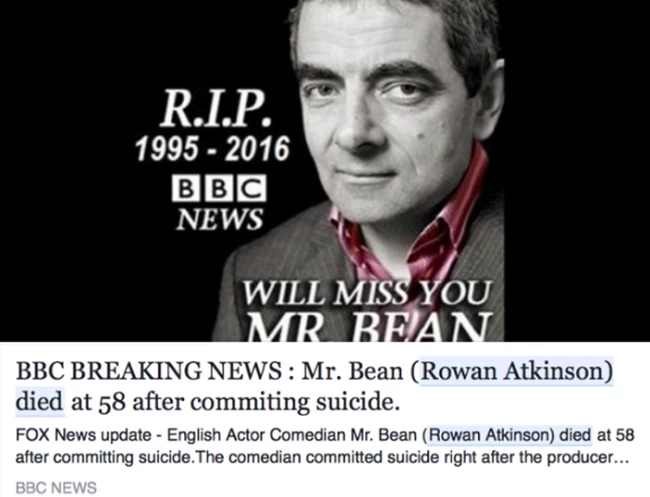 Πέθαναν τον «Mr Bean»