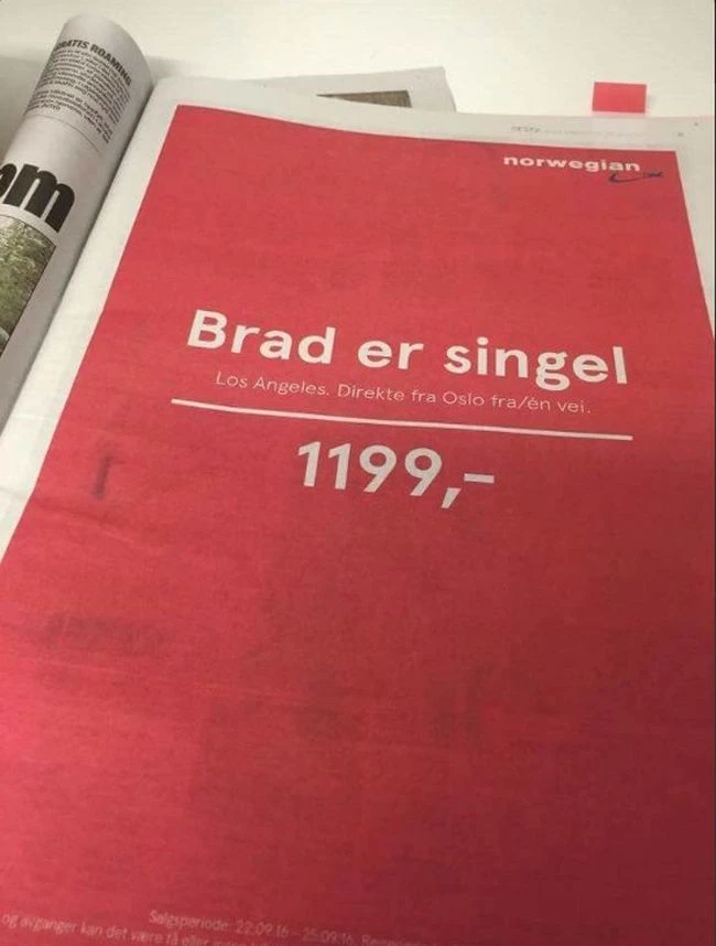 Brad is single: Η πρωτότυπη διαφήμιση που έχει κάνει τον γύρο του Διαδικτύου