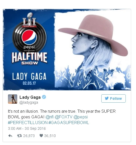 Lady Gaga: Θα τραγουδήσει στο Super Bowl halftime show