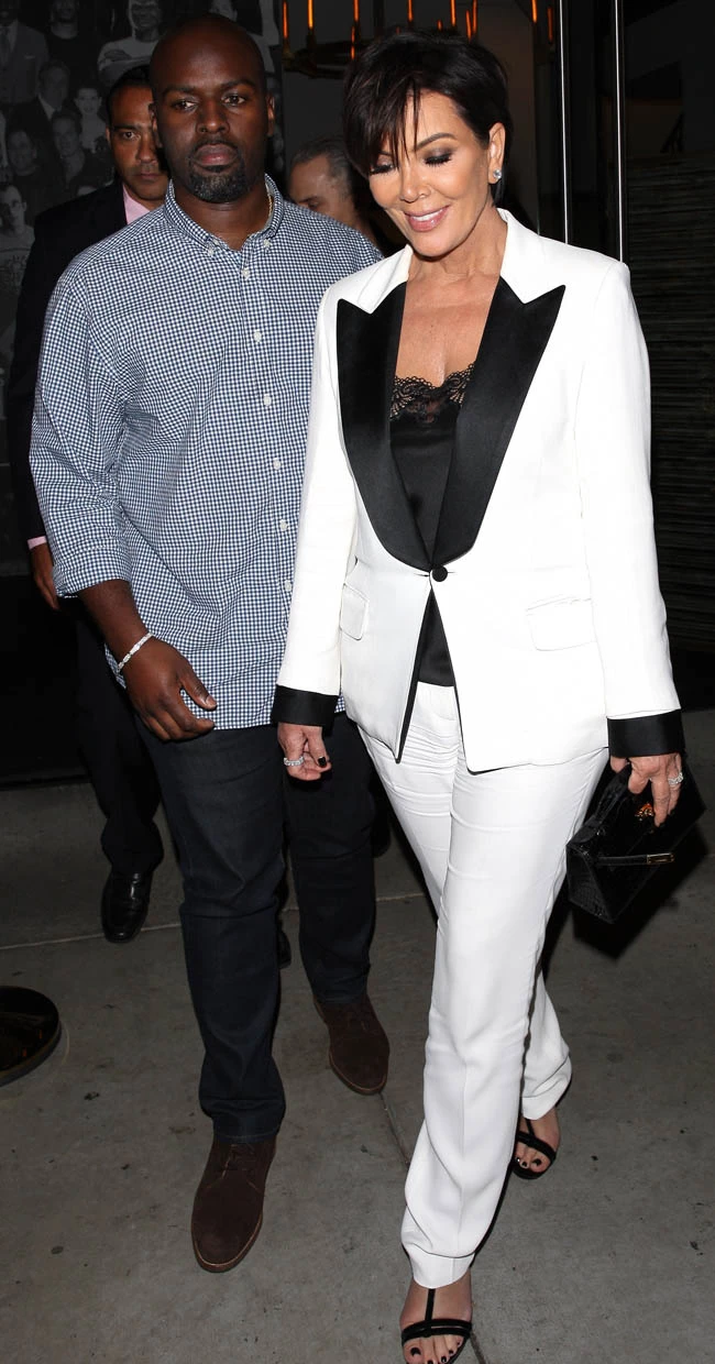 Kris Jenner at Catch restaurant with Corey Gamble to celebrate her 61st birthday in West Hollywood. Pictured: Kris Jenner And Corey Gamble Ref: SPL1387687 041116 Picture by: Photographer Group / Splash News Splash News and Pictures Los Angeles:310-821-2666 New York: 212-619-2666 London: 870-934-2666 photodesk@splashnews.com 