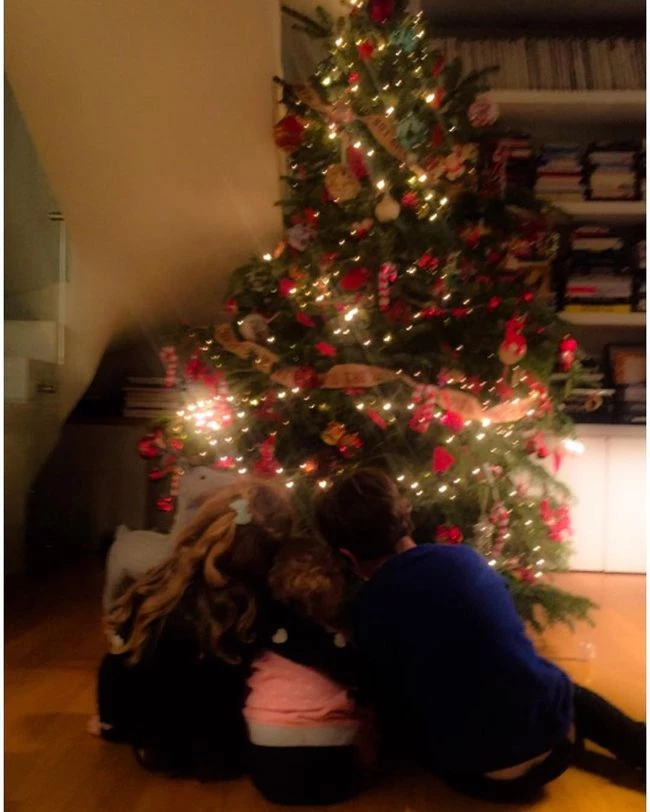 Βίκυ Καγιά: Η κόρη της και τα παιδιά του συζύγου της κάτω από το χριστουγεννιάτικο δέντρο