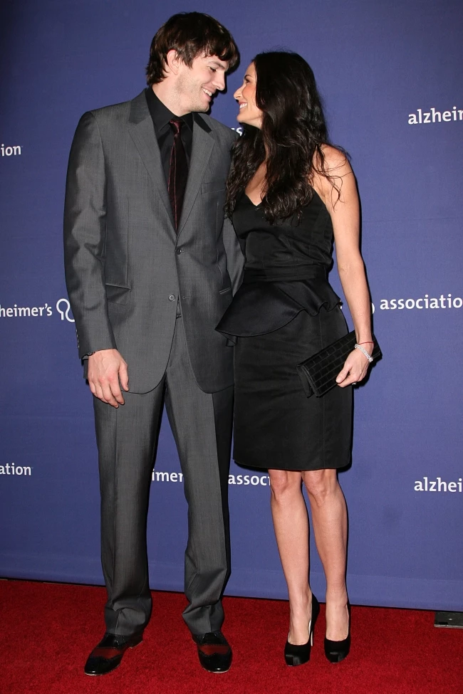 Ashton Kutcher and Demi Moore attend the 18th Annual "A Night at Sardi's" benefitting the Alzheimer's Association on March 18, 2010. Beverly Hilton Hotel. Beverly Hills, California, USA. Photo Credit Daniel Padilla. Copyright All Access Photo Agency.