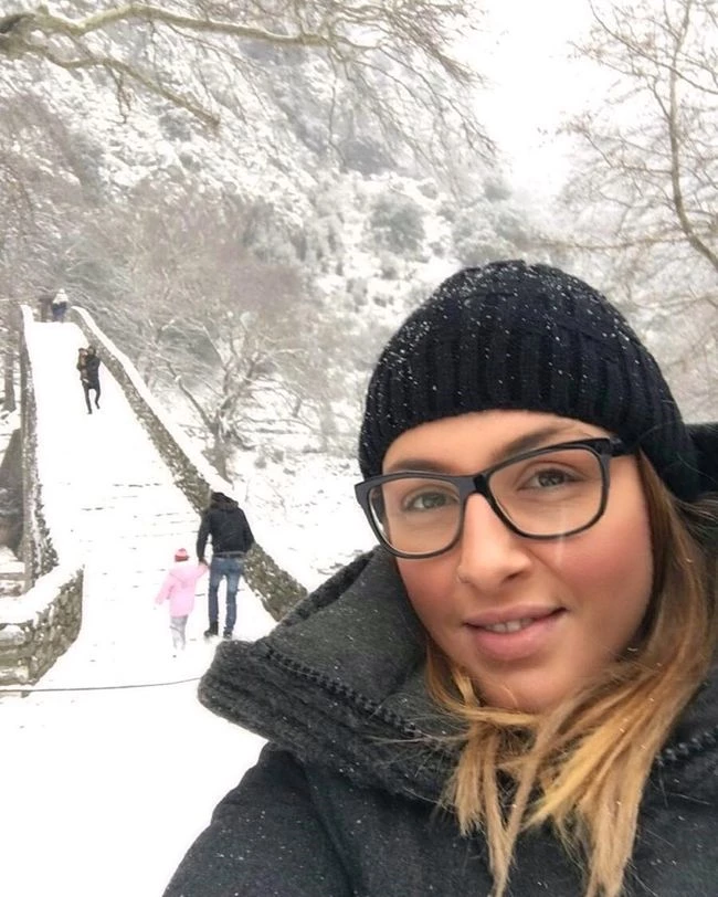 H selfie της Έλενας Παπαρίζου στα χιόνια