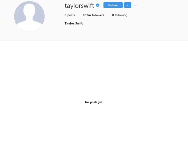 Taylor Swift: Διέγραψε όλες της τις αναρτήσεις από τα social media!