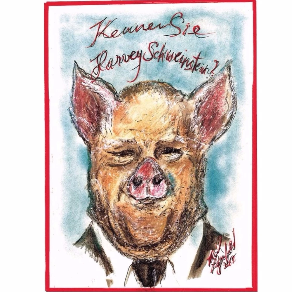 Ο Karl Lagerfeld σχεδίασε τον Harvey Weinstein ως γουρούνι στη νέα του γελοιογραφία