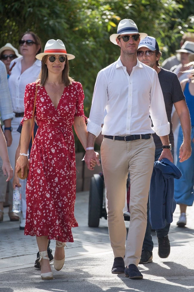 Roland Garros Day 1 - Pippa Middleton and her husband James Matthews - Paris