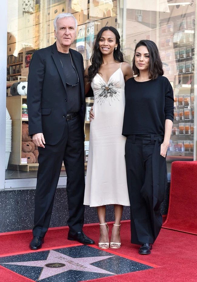 James Cameron, Zoe Saldana and Mila Kunis