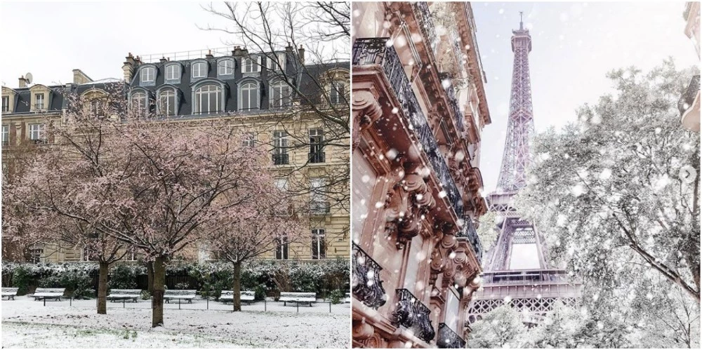 Το Παρίσι στα λευκά | Εικόνες από το μαγευτικό σκηνικό