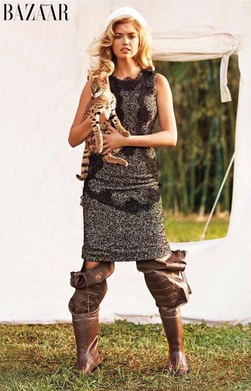 Η Kate Upton φωτογραφίζεται με μικρά (άγρια) ζωάκια - εικόνα 2