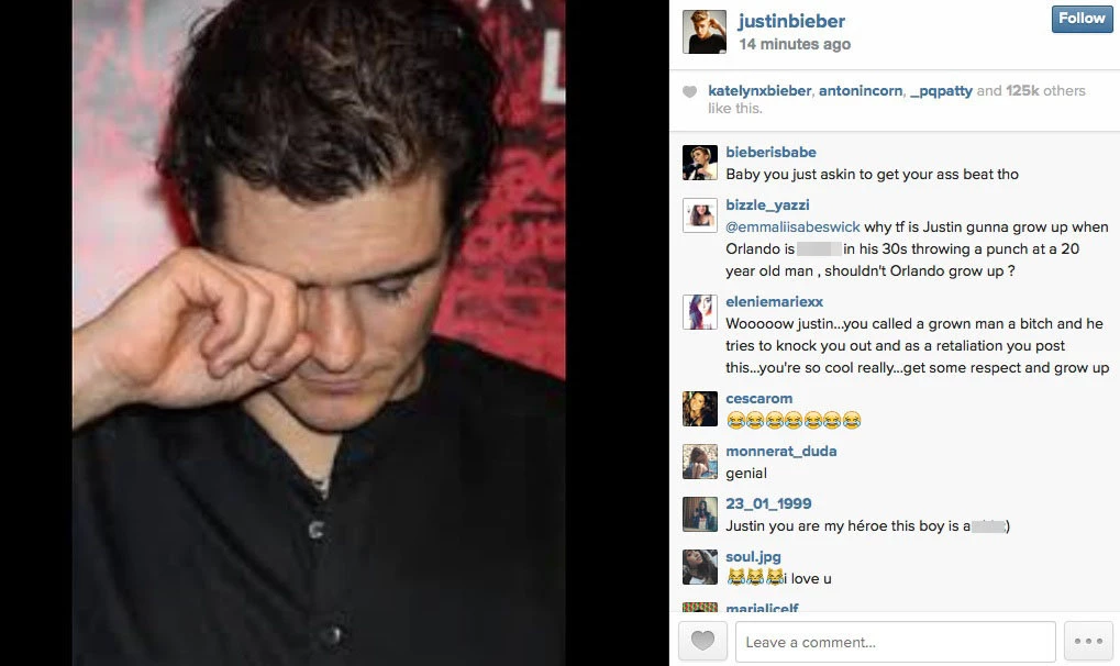 Orlando Bloom - Justin Bieber: Ο καβγάς μεταξύ τους και η συνέχεια μέσω των social media