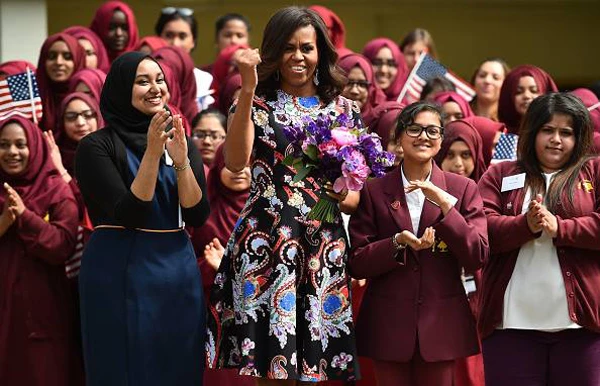 H Michelle Obama φοράει Mary Katrantzou