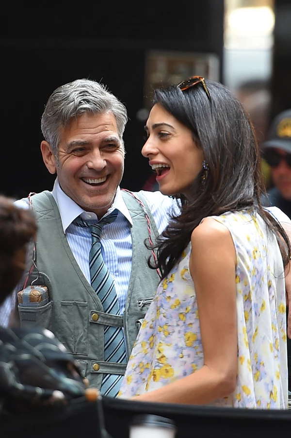 Η Amal Alamuddin και ο George Clooney στα γυρίσματα της νέας του ταινίας - εικόνα 2