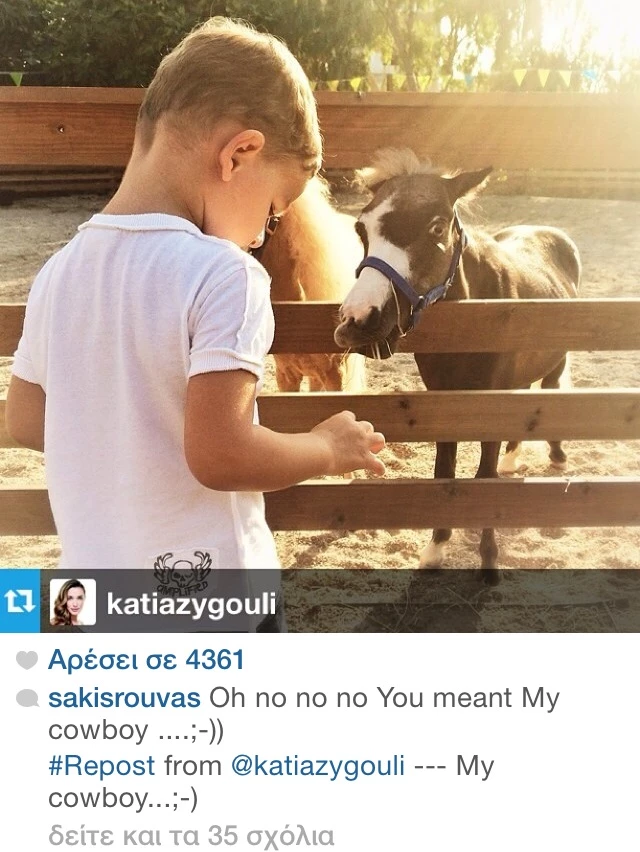 Ρουβάς-Ζυγούλη: “Μαλώνουν” στο instagram για τον γιο τους - εικόνα 2