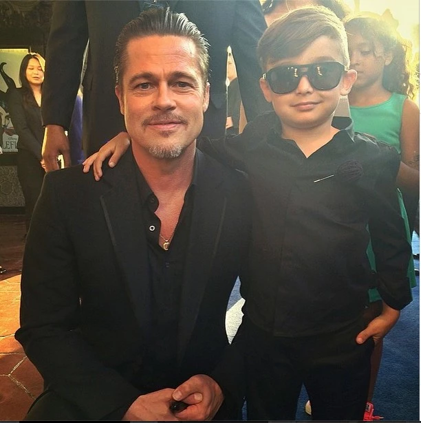 O Brad Pitt συνάντησε τον πιο stylish μπόμπιρα  - εικόνα 3