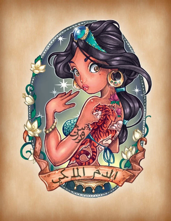 Οι πριγκίπισσες Disney γίνονται old school τατουάζ - εικόνα 3