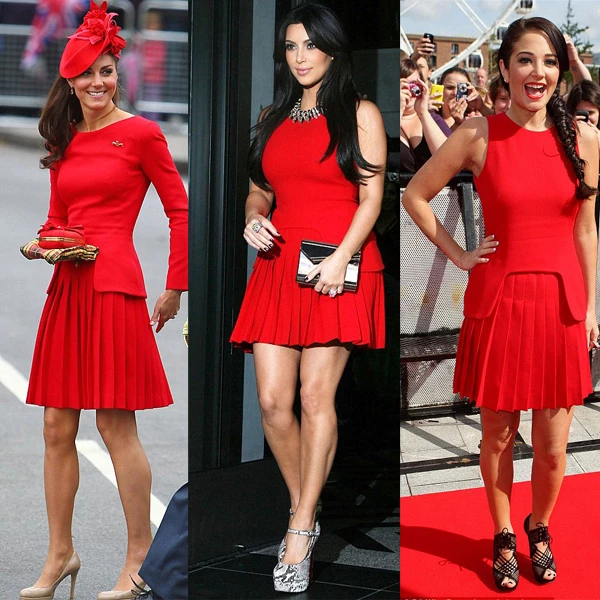 Ένα φόρεμα, 3 γυναίκες! Kate Middleton, Kim Kardashian και Tulisa Contostavlos